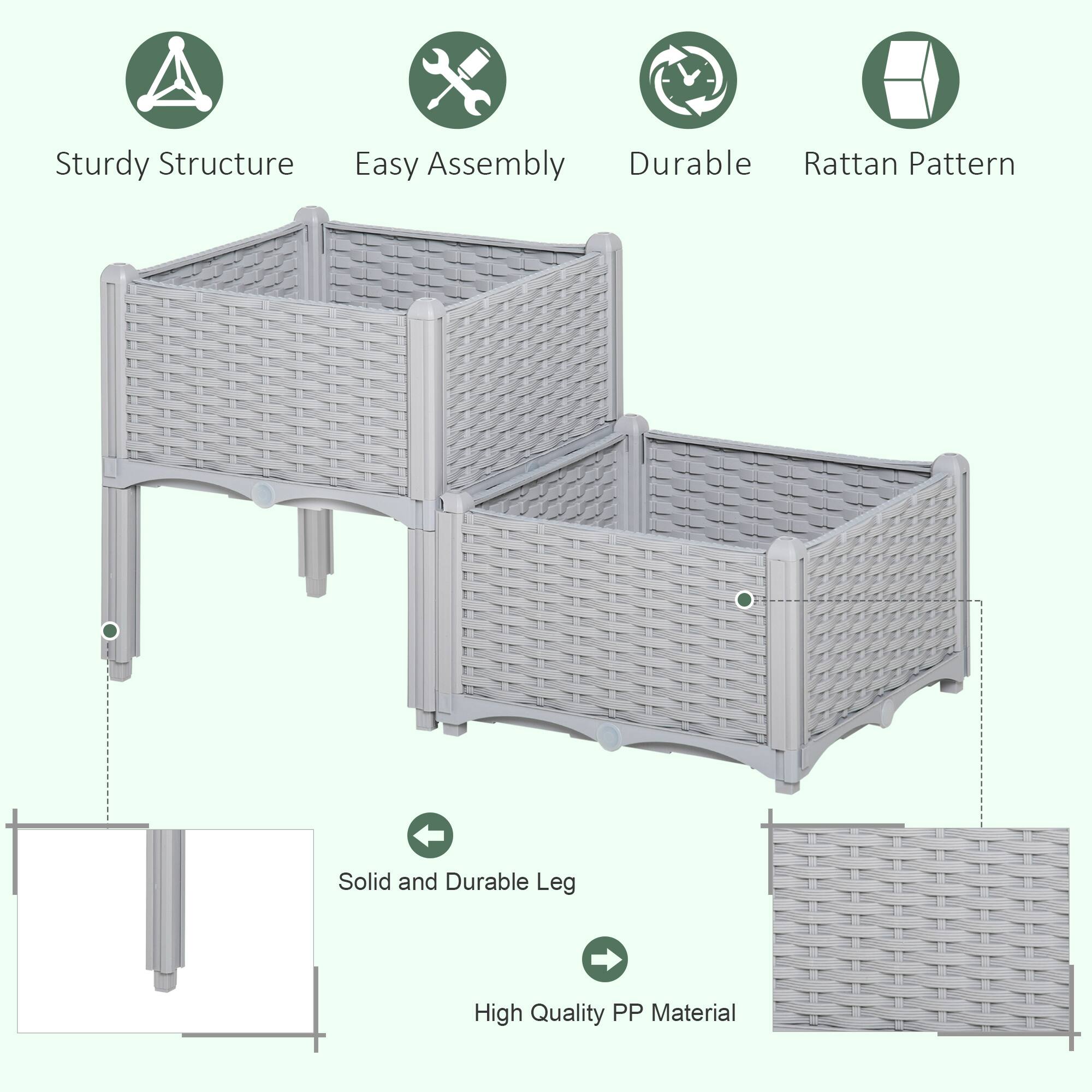 Sturdy Structure, Easy Assembly, Durable, Rattan Pattern, Solid and Durable Leg, High Quality PP Material