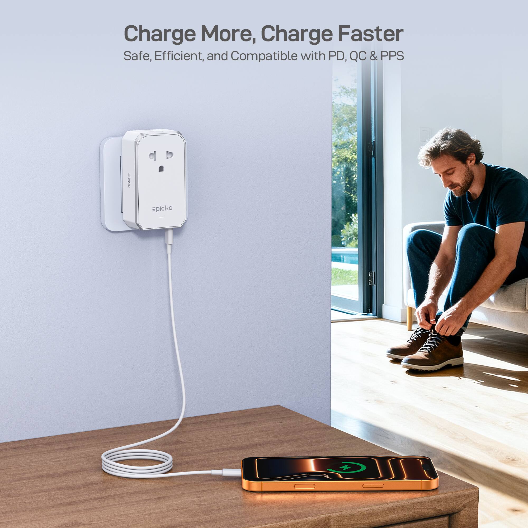 Charge More, Charge Faster  
Safe, Efficient, and Compatible with PD, QC & PPS