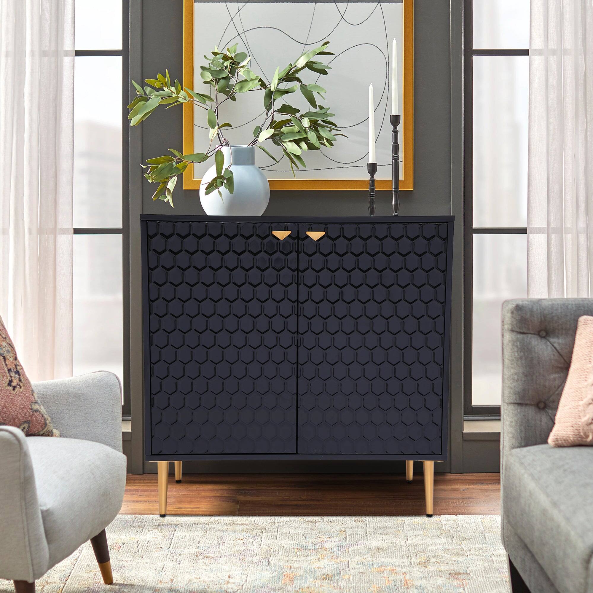 Alt View 8. Boyel Living - Boyel Living 2 Door Cabinet Storage Cabinet - Black.