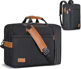 Vulpecula Spade - Laptop Bag for Men, 17-17.3 Inch Laptop Backpack Computer Satchel Bag for Work/Travel/Business - Nylon Black