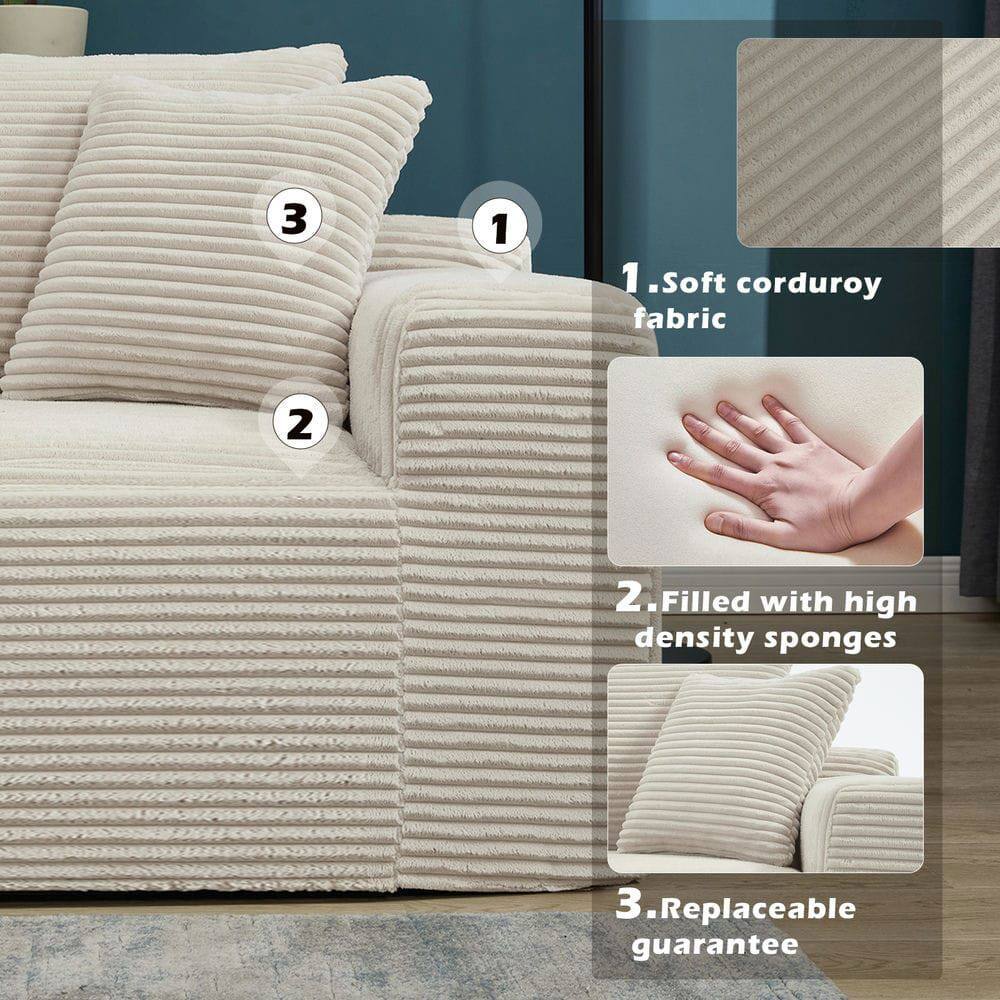 1. Soft corduroy fabric  
2. Filled with high density sponges  
3. Replaceable guarantee