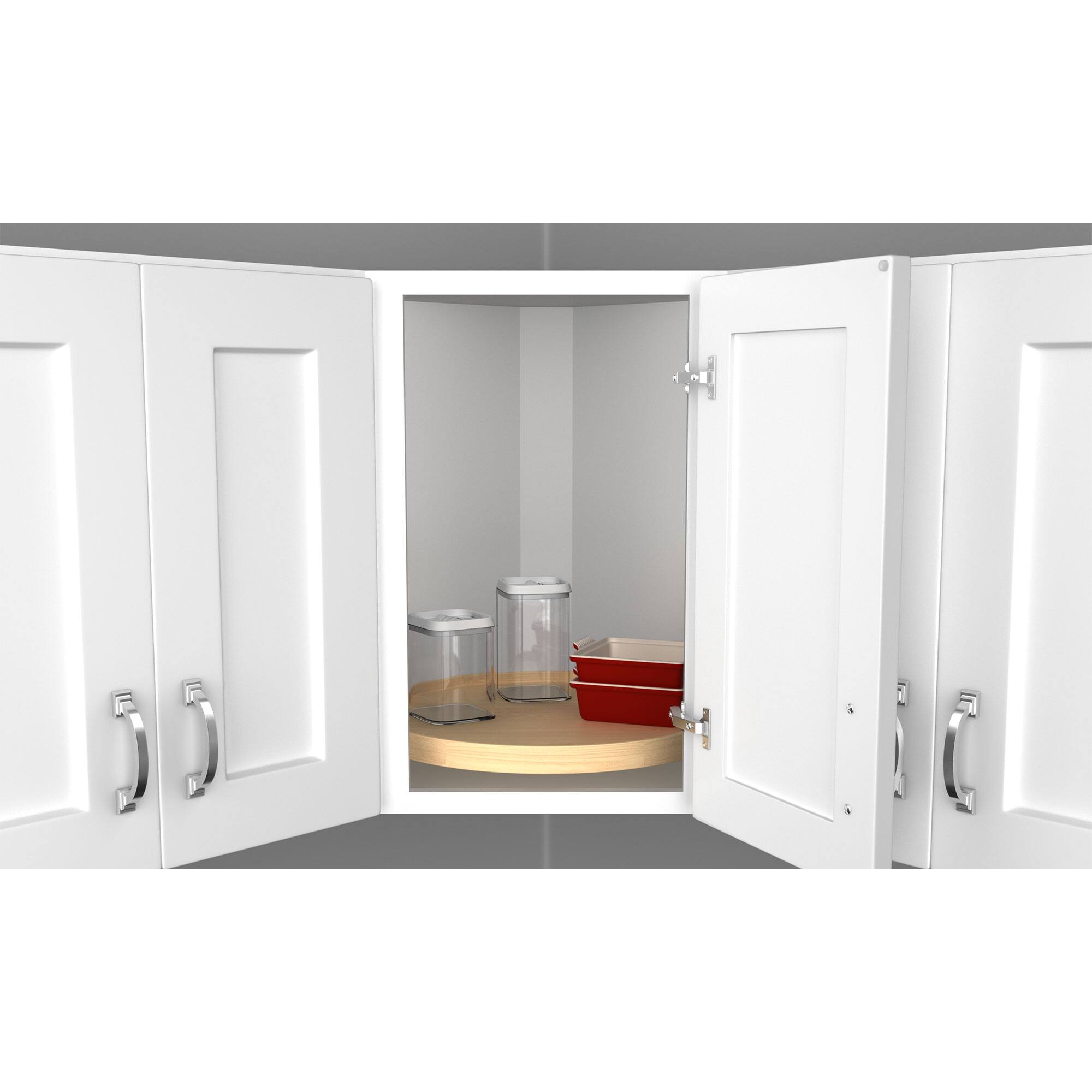 Alt View 1. Rev-A-Shelf - Rev-A-Shelf 18" Lazy Susan Wooden Circle 1-Shelf w/ Swivel Bearings, 4WLS001-18B52 - Natural.