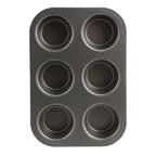 Front. Range Kleen - Range Kleen B13M6 Nonstick Muffin and Cupcake Pan, 6 Cup - Alluring grey color.