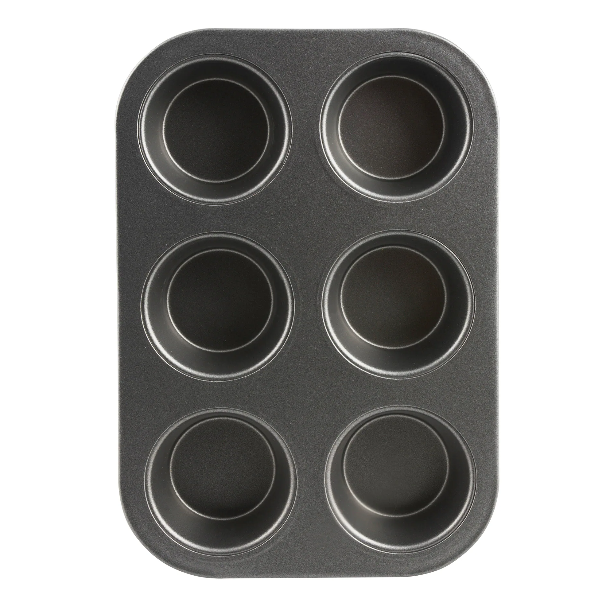 Range Kleen - B13M6 Nonstick Muffin and Cupcake Pan, 6 Cup - Alluring grey color