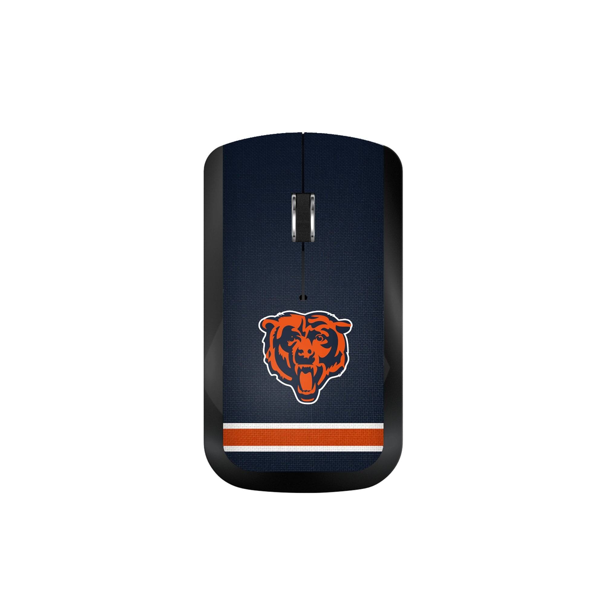 Front. Keyscaper - Chicago Bears Stripe Wireless Mouse - Multicolor.