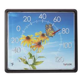 Taylor - Butterfly Dial Thermometer Plastic Multicolored 14 in.