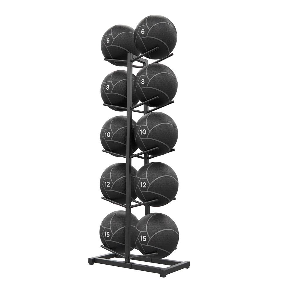 Alt View 4. Power Systems - 3-Piece 10" Elite Power Medicine Ball Kit – 8 lb, 10 lb & 12 lb for Strength Training - Black.