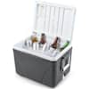 Front. Costway - Costway 43.3 Quart Portable Hard Cooler Injection Molded Insulated Ice Chest with Handles - Black.