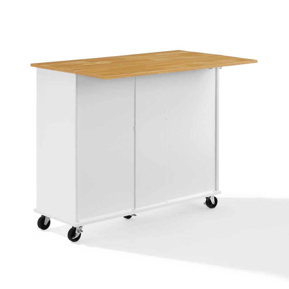 Alt View 4. Crosley Furniture - Stella Kitchen Cart - White.