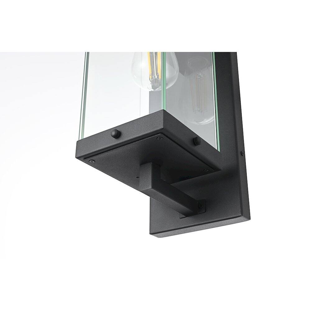 Alt View 1. Elegant Lighting - Julien 6 Inch Outdoor Wall Sconce In Black - Black.