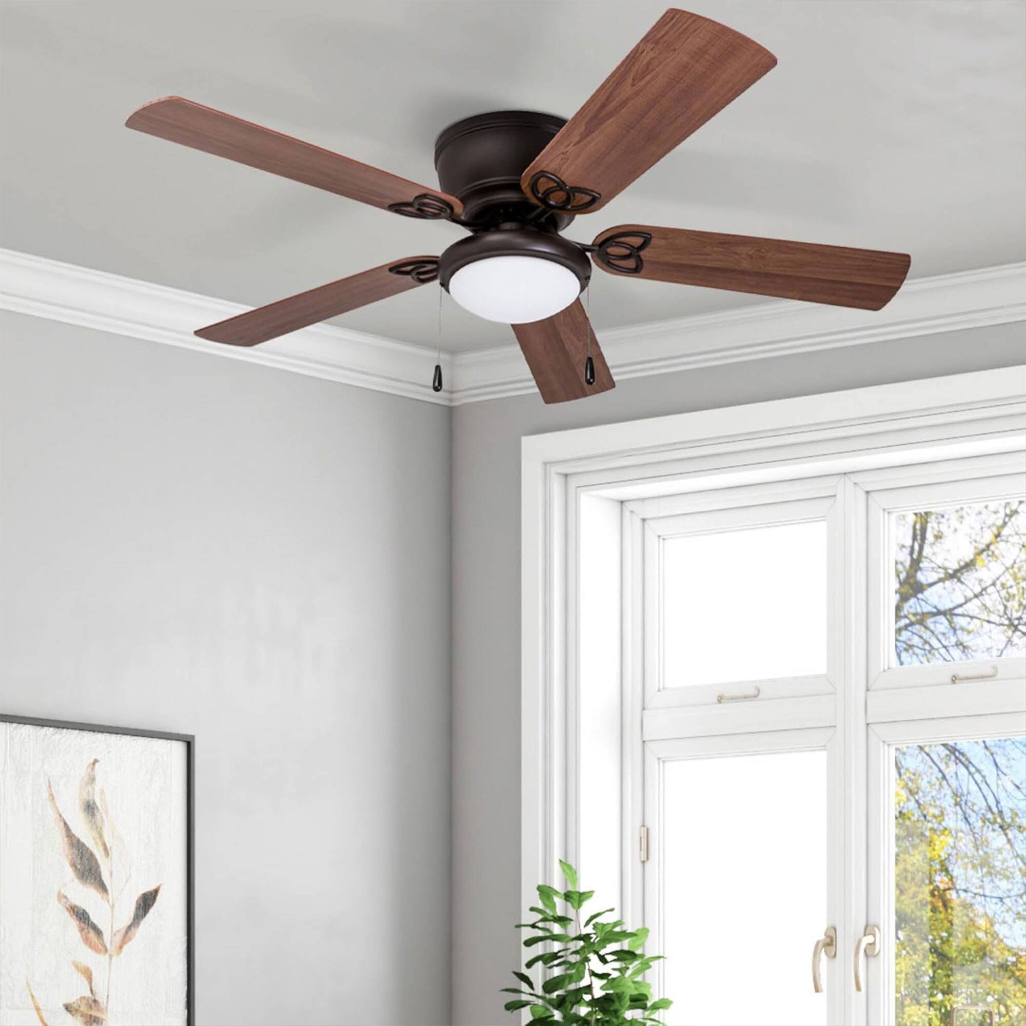 Alt View 8. Prominence Home - Prominence Home Benton 52 Inch Indoor LED Ceiling Fan with Pull Chain, Bronze - Bronze.