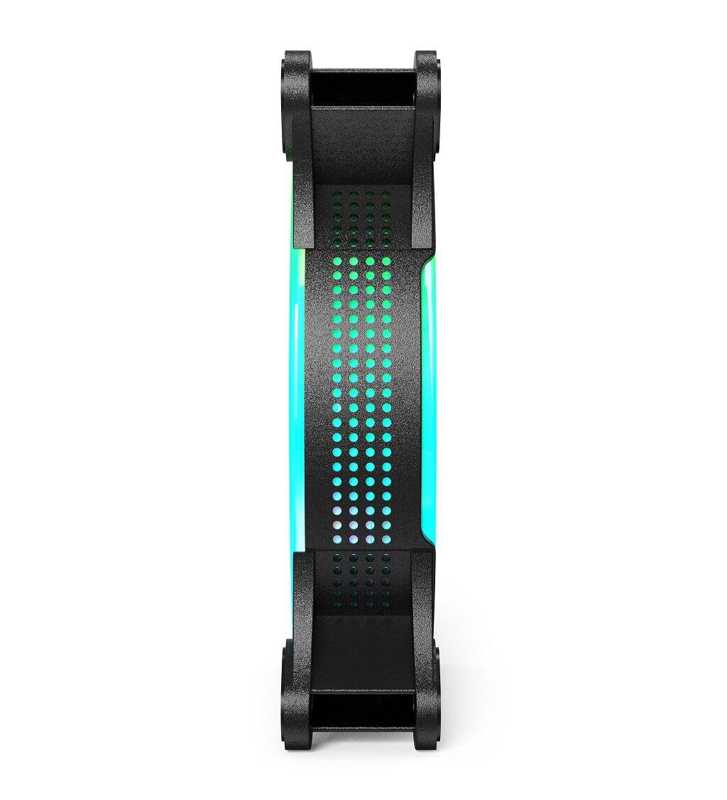 Alt View 2. REDRAGON - GC-F013 X 3 CPU Fan 120mm ARGB Case Cooler Fan - Black.