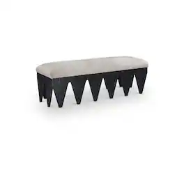 Meridian Furniture - Altair Velour Fur Fabric Bench - Beige