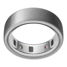 Front. Oura - Ring 4 - Smart Ring - Size Before You Buy with OR4 Sizing Kit - Size 10 - Brushed Silver.