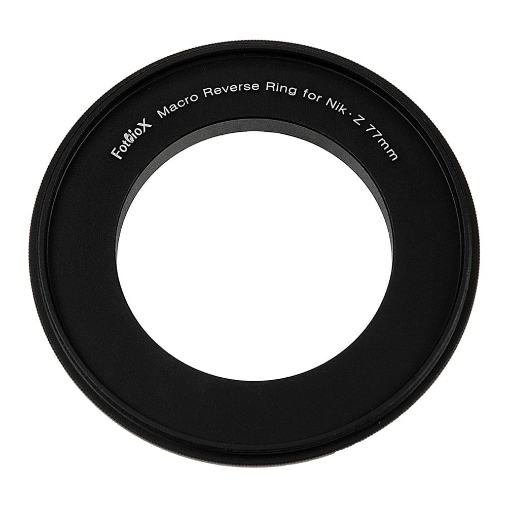 Fotodiox - 77mm Macro Reverse Ring for Nikon Z-Mount Cameras - Reverse Filter Thread to Camera Mount Adapter