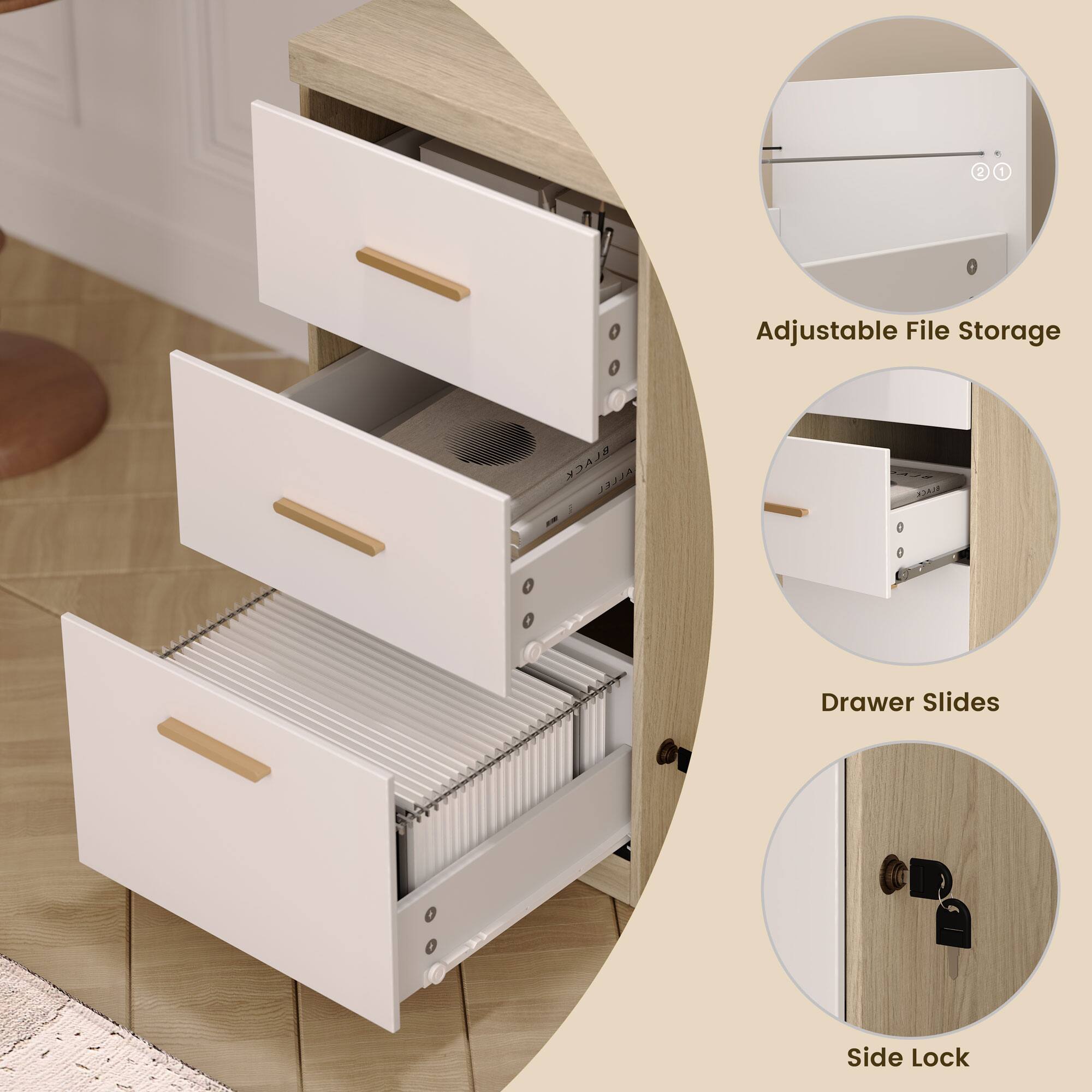 2 in 1 Adjustable File Storage BLACK ALLEL Drawer Slides Side Lock

Adjustable File Storage

Drawer Slides

Side Lock