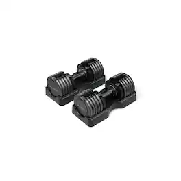 NordicTrack - 55 lb. Select-A-Weight Dumbbell Pair - Black
