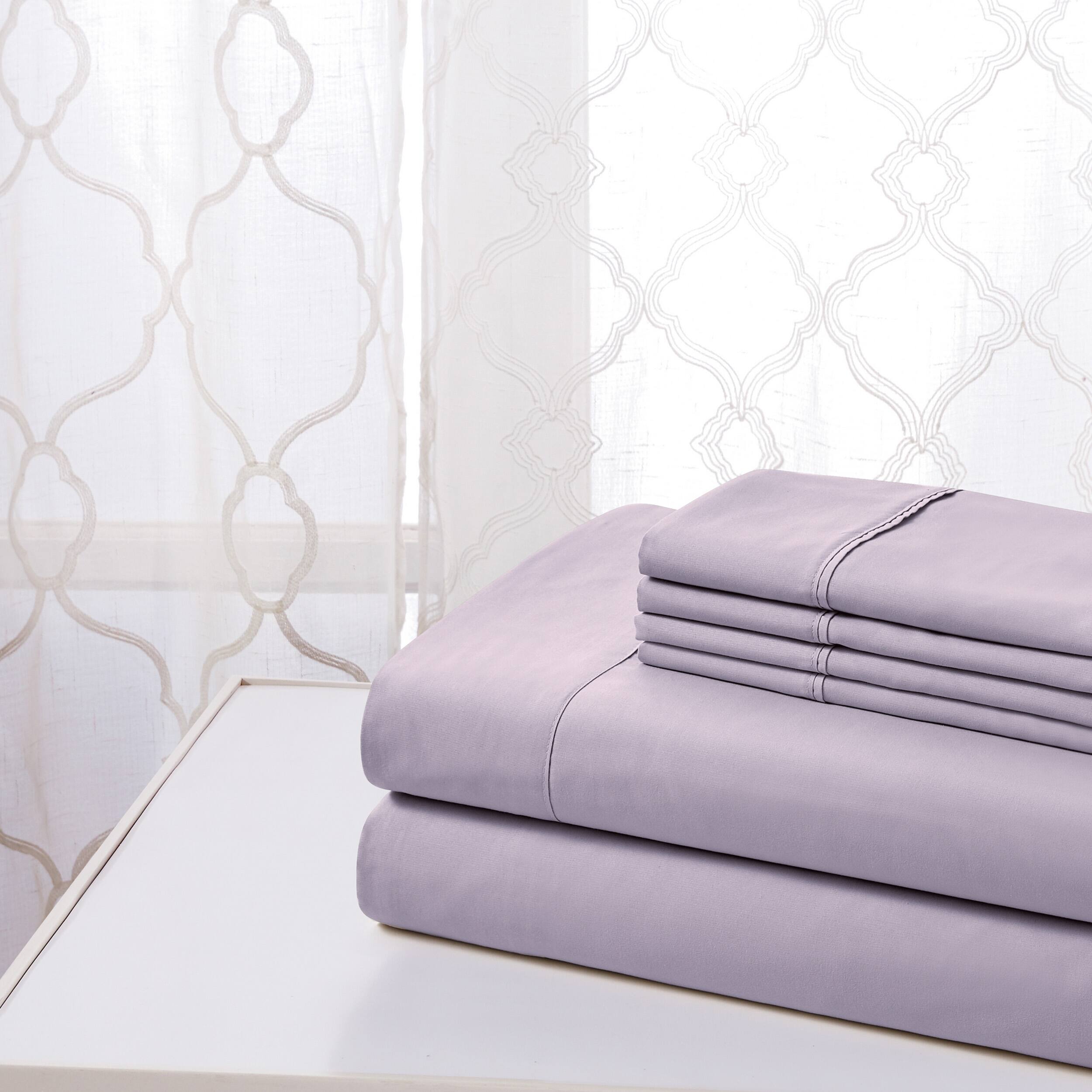 Back. Kathy Ireland - Kathy Ireland Cool Max 6 Piece Ultra Soft Sheet Set - Lavender.