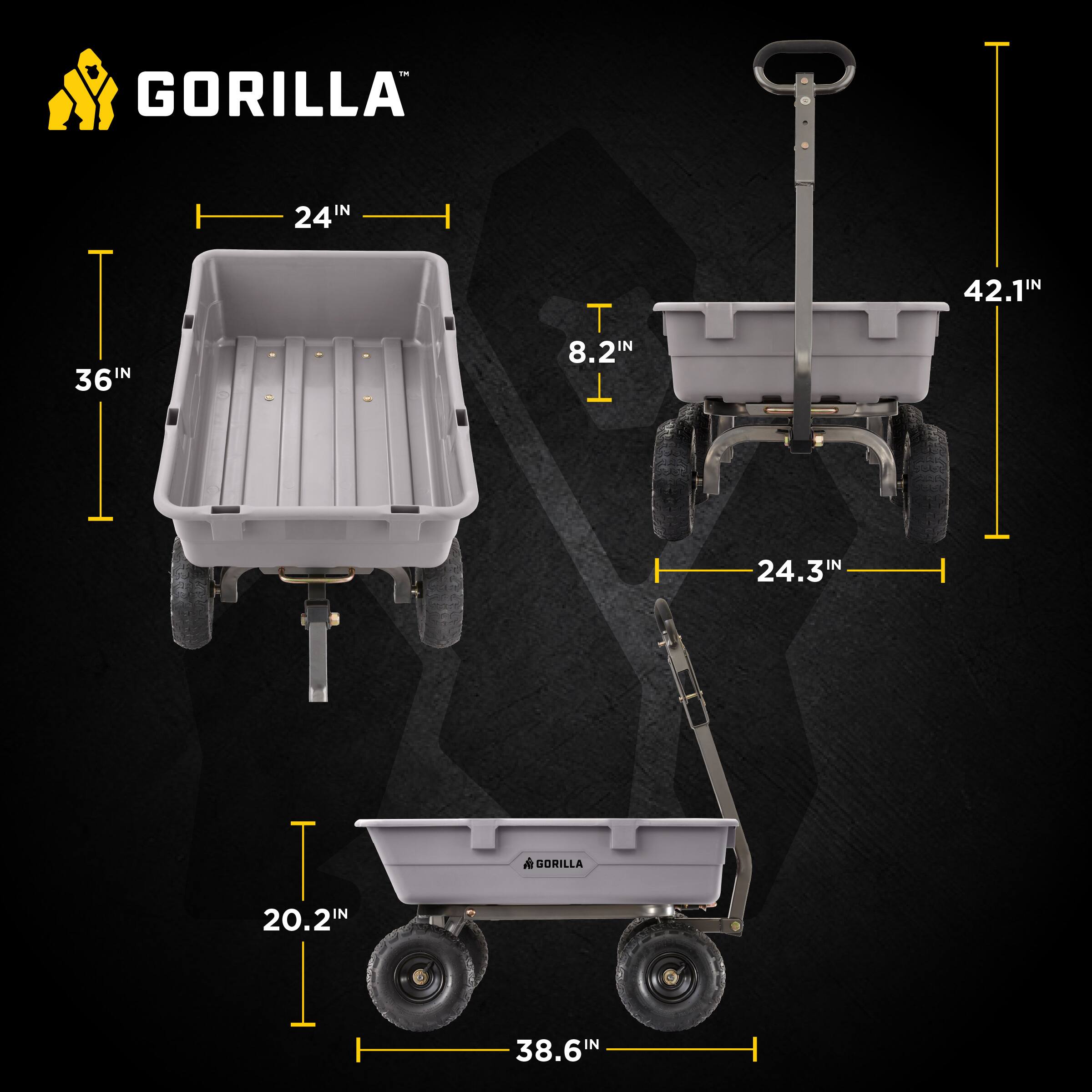 GORILLA 24IN 36IN 8.2IN 42.1IN 24.3IN 20.2IN 38.6IN
