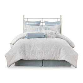 Gracie Mills - Ramos 4-Piece Comforter Set with Sea Shell Motif - White