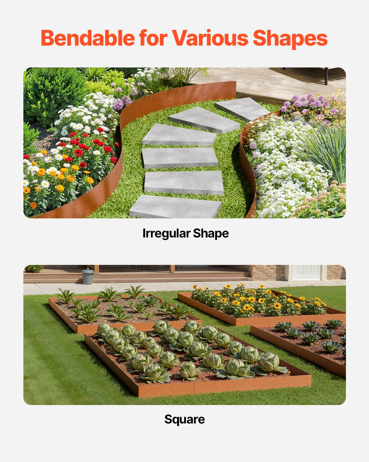 Bendable for Various Shapes

Irregular Shape
Square