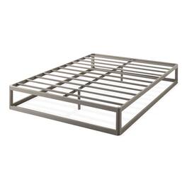 Mellow - Ace of Base Metal Platform Low Profile Bed Frame, Round 12 Inch, King - Gray