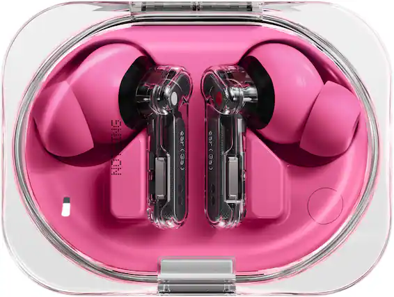 Front. Nothing - Ear (3a) Wireless Bluetooth In-Ear Earbuds - Pink.