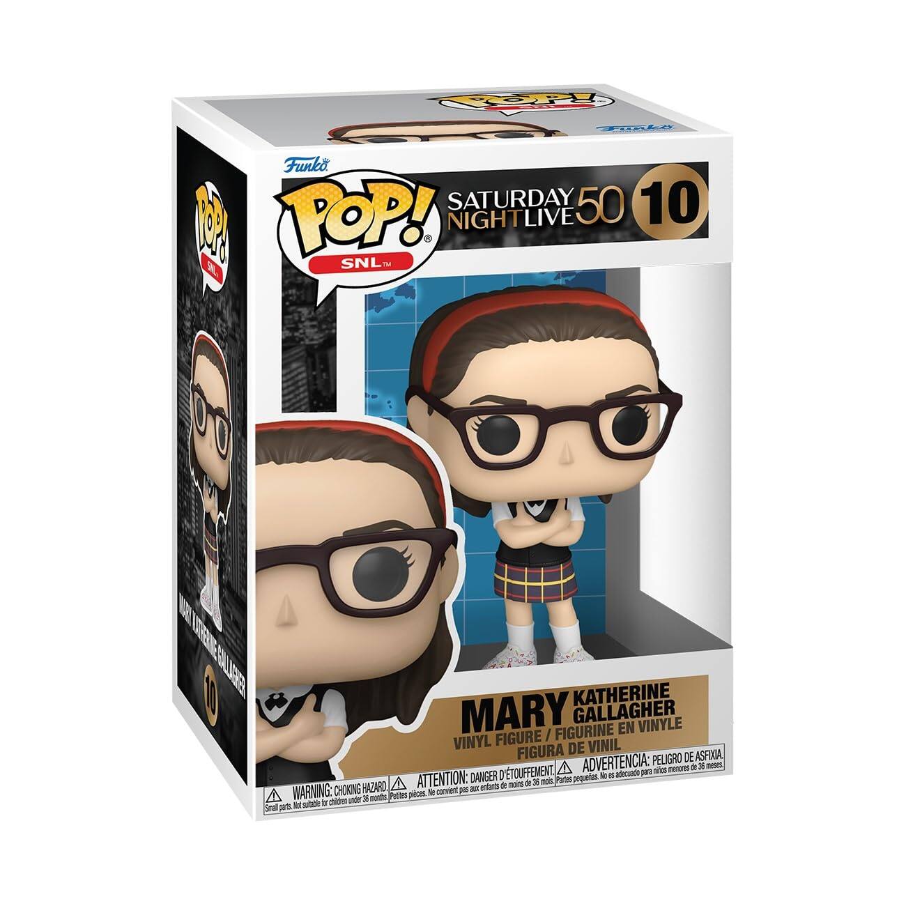 Fnk! POP! SNL SATURDAY NIGHTLIVE 50 10 M TOP! KATHERINE MARY GALLAGHER VINYLE FIGURINE EN VINYL FIGURE / VINIL FIGURA PELIGRO DE ASFIXA D'TOUFFEMENT A ADVERTENCIA: peligro de asfixia DANGER: choking hazard A ATTENTION: choking hazard WARNING: choking hazard