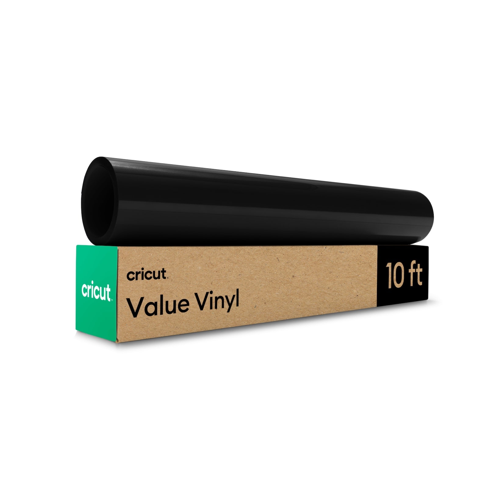 Cricut - Permanent Glossy Value Vinyl - 12 in x 10 ft - Black