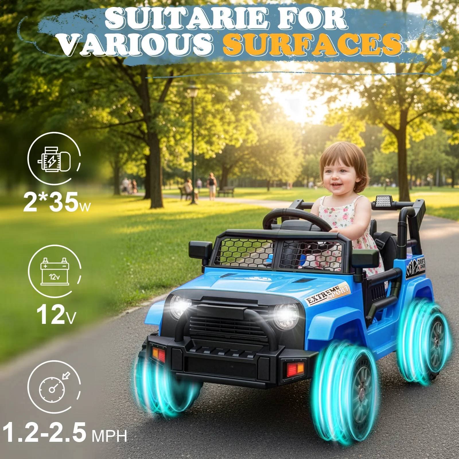 SUITARIE FOR VARIOUS SURFACES  
2*35w  
12v  
1.2-2.5 MPH