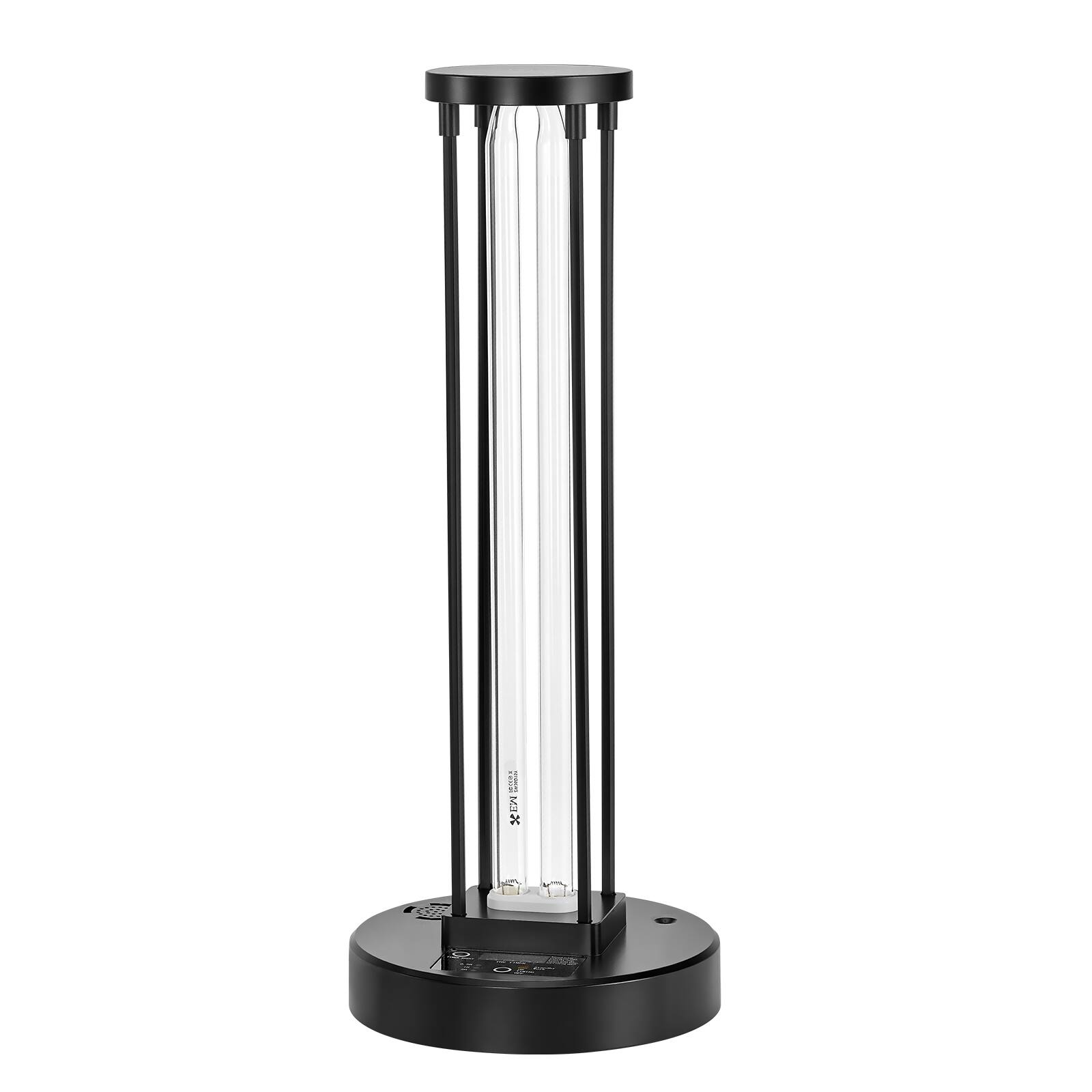 Alt View 5. VEVOR - UV Light, 36W Ultraviolet Lamp with Ozone Purifier, UVC Lamp with 30/60/120 Minutes 3-Gear Timer and Remote Control - Black.