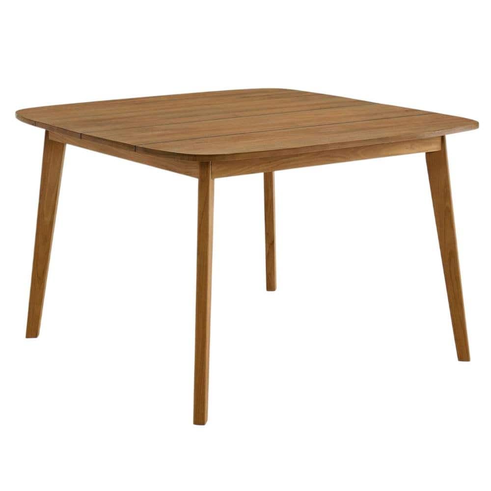 Outdoor Escape - Square Outdoor Dining Table In Teak Wood, Spacious, Weather-Resistant Design - Brown