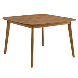 Outdoor Escape - Square Outdoor Dining Table In Teak Wood, Spacious, Weather-Resistant Design - Brown