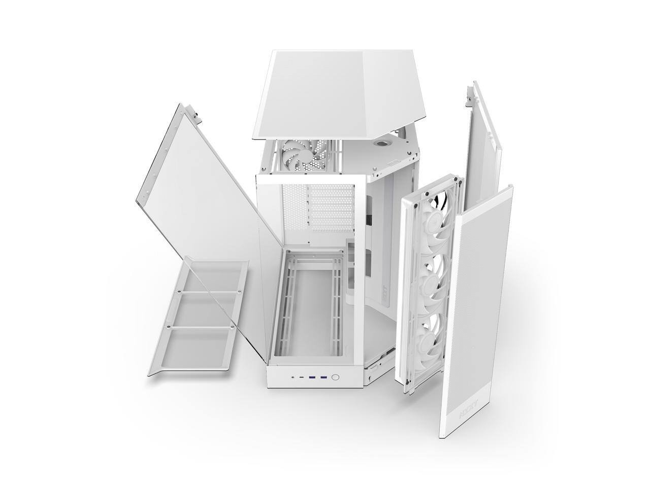 Alt View 10. NZXT - NZXT CM-H92FW-R1 White SGCC / Tempered Glass Mid-Tower Case (Computer Cases - ATX Form) - White.