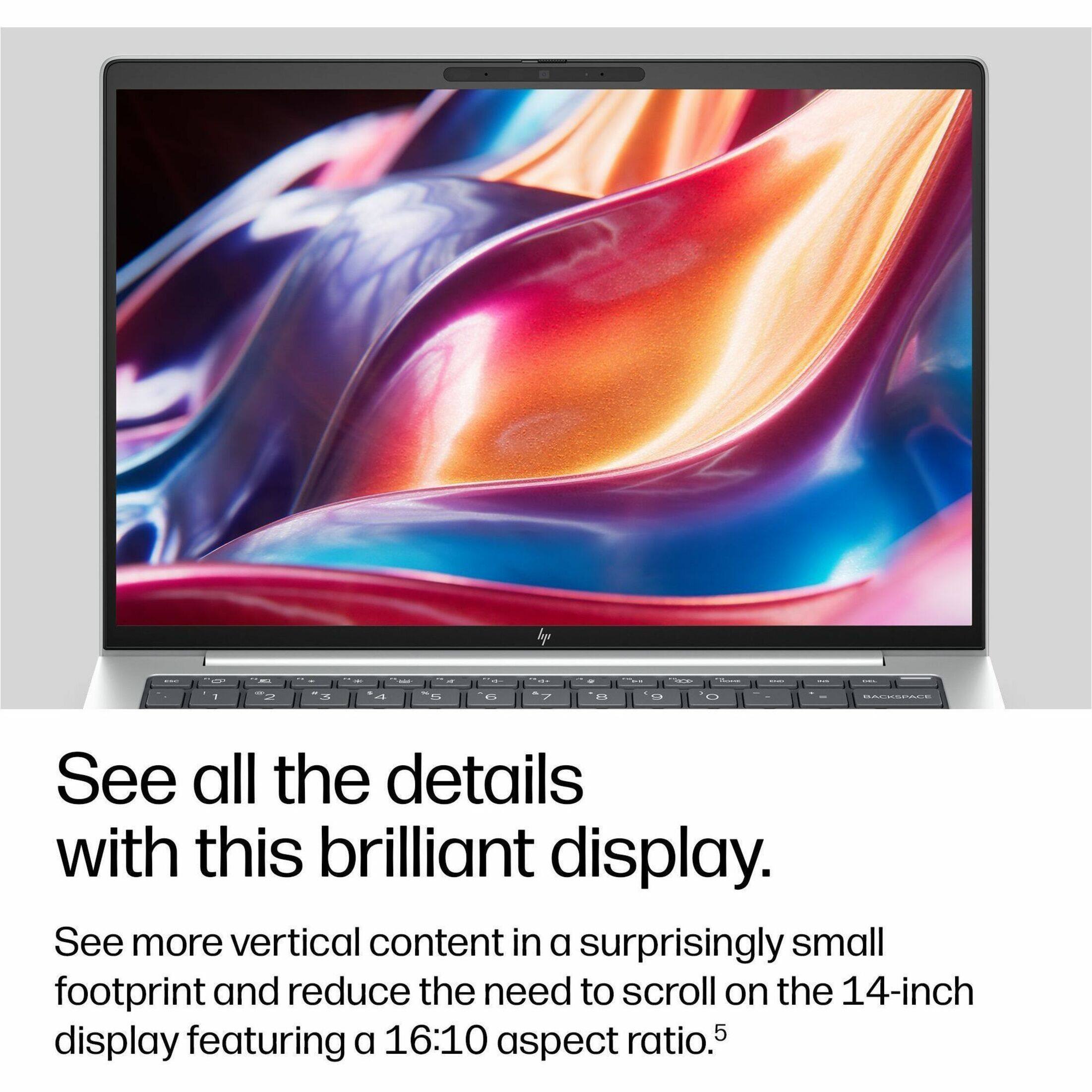 See all the details with this brilliant display. See more vertical content in a surprisingly small footprint and reduce the need to scroll on the 14-inch 16:10 ratio.