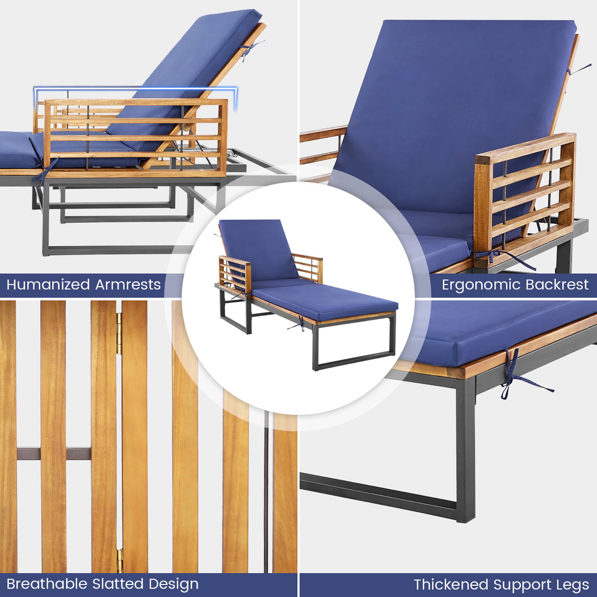 Humanized Armrests, Ergonomic Backrest, Breathable Slatted Design, Thickened Support Legs