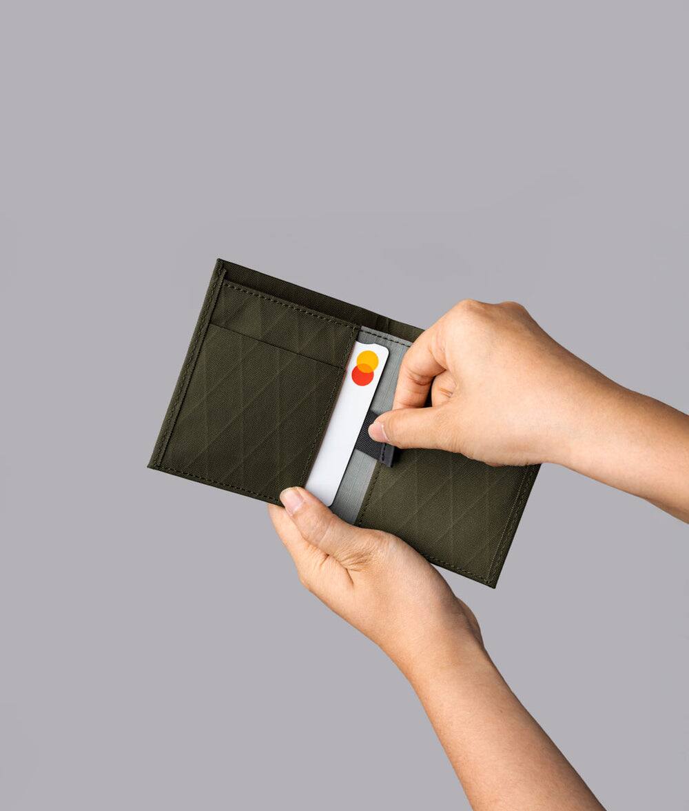 Alt View 1. ALPAKA - Ark Bifold Cash Wallet - Wallet for Men,Slim Design with RFID Protection - Olive Green X-Pac X42.