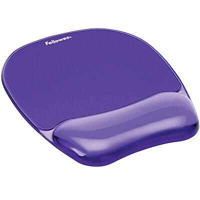 Alt View 1. Fellowes - Crystals Gel Mouse Pad/Wrist Rest Combo, Non-Skid Base, Purple - Purple.
