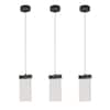 Front. Umeiluce - LED Modern Crystal Pendant Light 3000K Dimming - Matte Black.