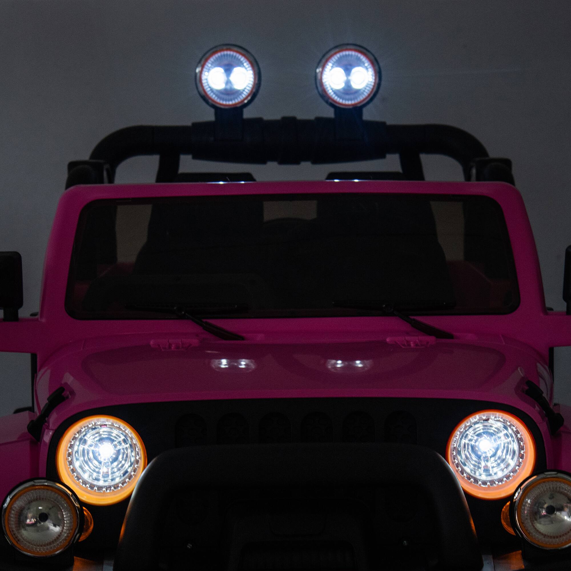 Alt View 6. Ecooso - 24V Kids Ride-On Electric Car with Remote Control, Dual Motors, Storage Trunk, Lights, USB Music, Pull Rod for Ages 3-8 - Pink.