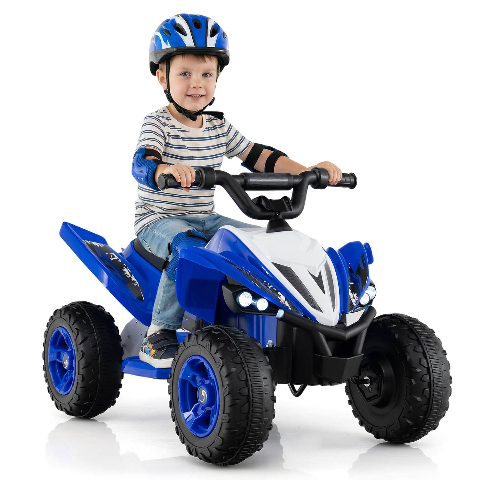 Costway - 12V Quad 4 Wheeler Ride on Toy with Music, Light, USB Port, Wireless Connection - Navy price history on PriceWatchPro