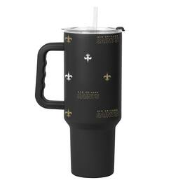 Logo Brands - New Orleans Saints 40oz. Step and Repeat Powder Coat Tumbler - Black