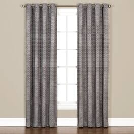 SKL Home - Saturday Knight Ltd Sacai Geometric Woven Jacquard Window Grommet Panel - 52" x 84" - Charcoal