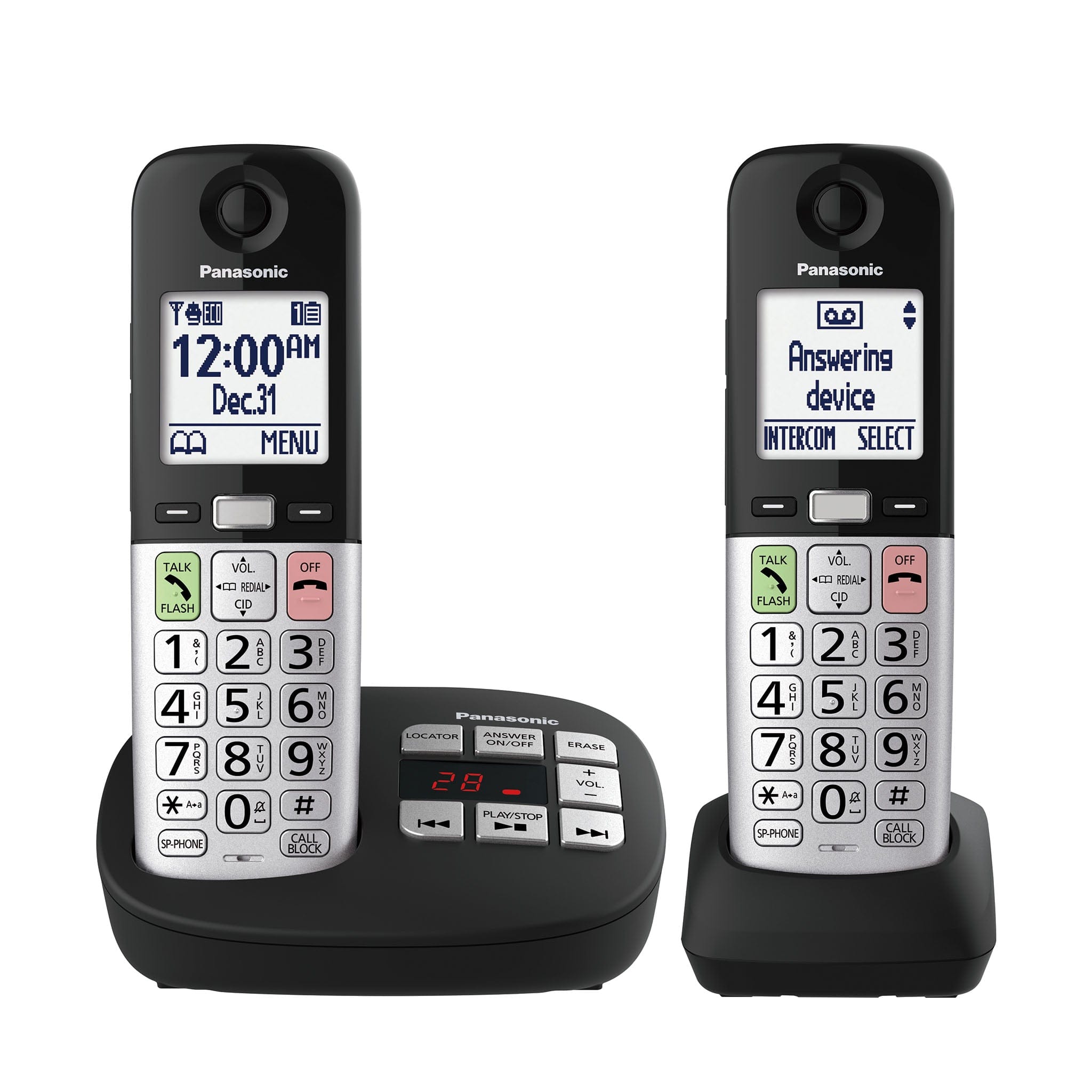 Panasonic Easy to Use Cordless Phone with Flashlight and