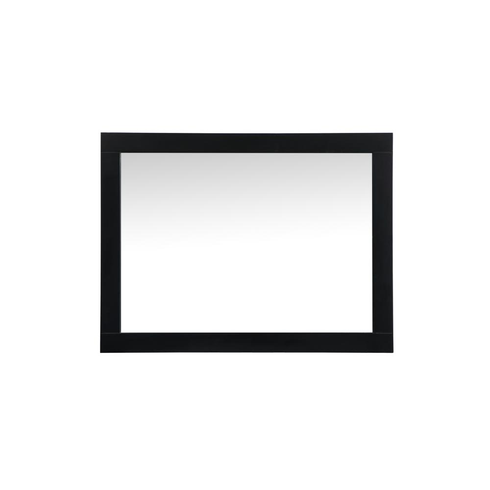 Back. Elegant Decor - Aqua vanity mirror 27x36 inch in black - Black.