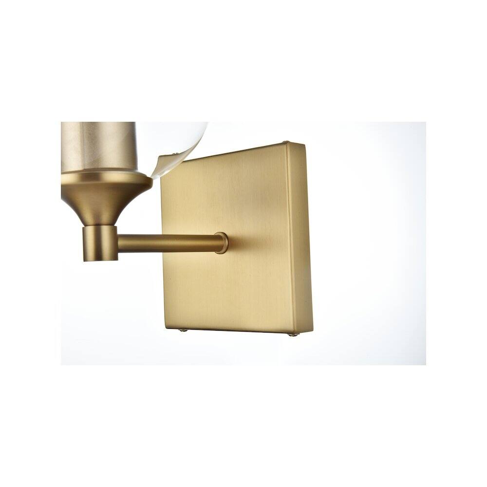 Alt View 1. Living District - Eero 6 inch Wall Sconce in Satin Gold - Satin Gold And Clear.