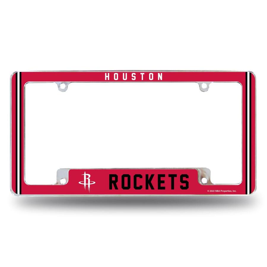 Houston Rockets License Plate Rico Industries Houston Basketball Rockets Chrome Metal License Plate ...
