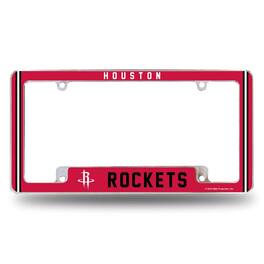 Rico Industries - Houston Rockets Chrome Metal License Plate Frame with Full Frame Team Color Graphics - Multi