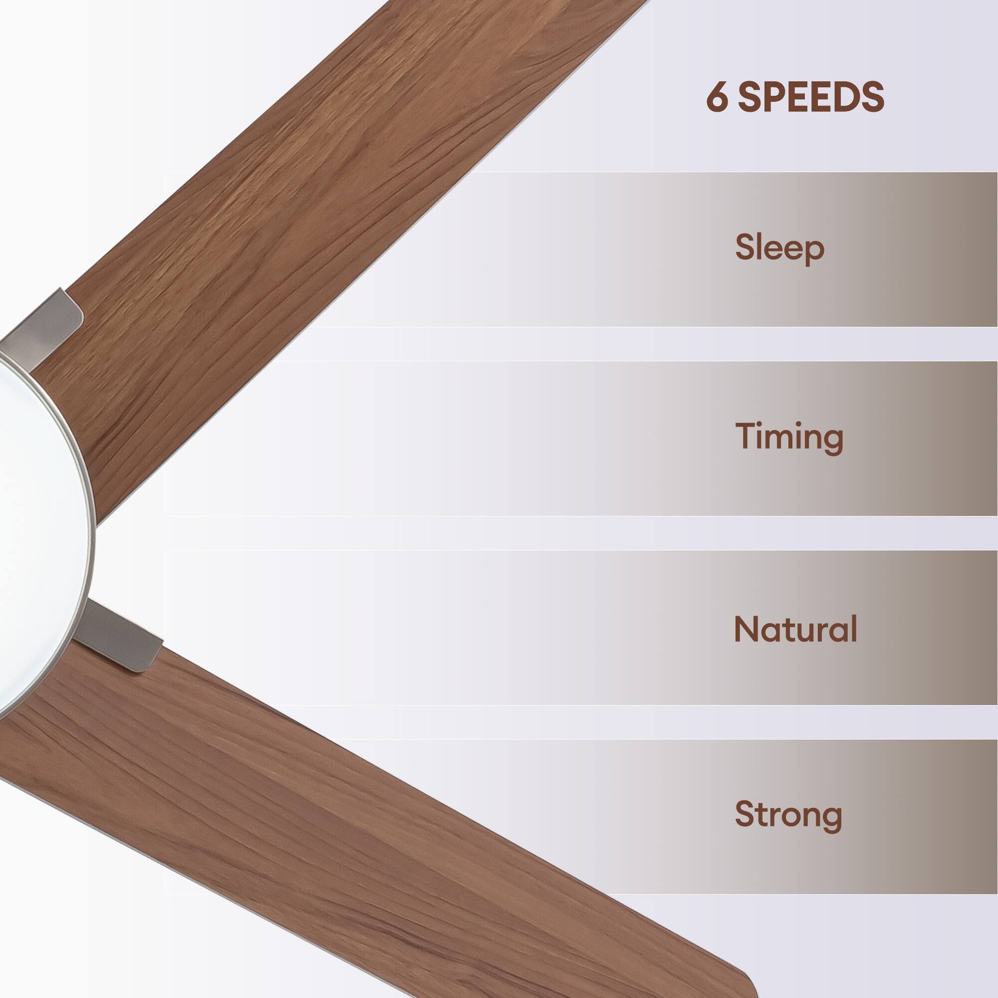 6 SPEEDS  
Sleep  
Timing  
Natural  
Strong