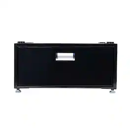 Equator - 24in Laundry Pedestal 11in tall + Rollout Storage Drawer Adjustable feet - Black